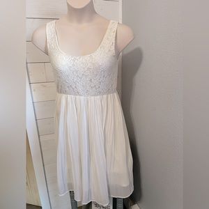 Womens off-white sheer Dress Large